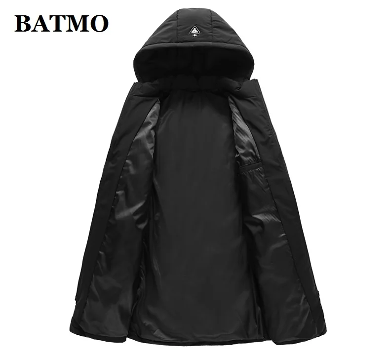 BATMO Новое поступление Зима Высокое качество 80% белый утиный пух с капюшоном куртки мужские, мужские зимние куртки с капюшоном, размер bb39