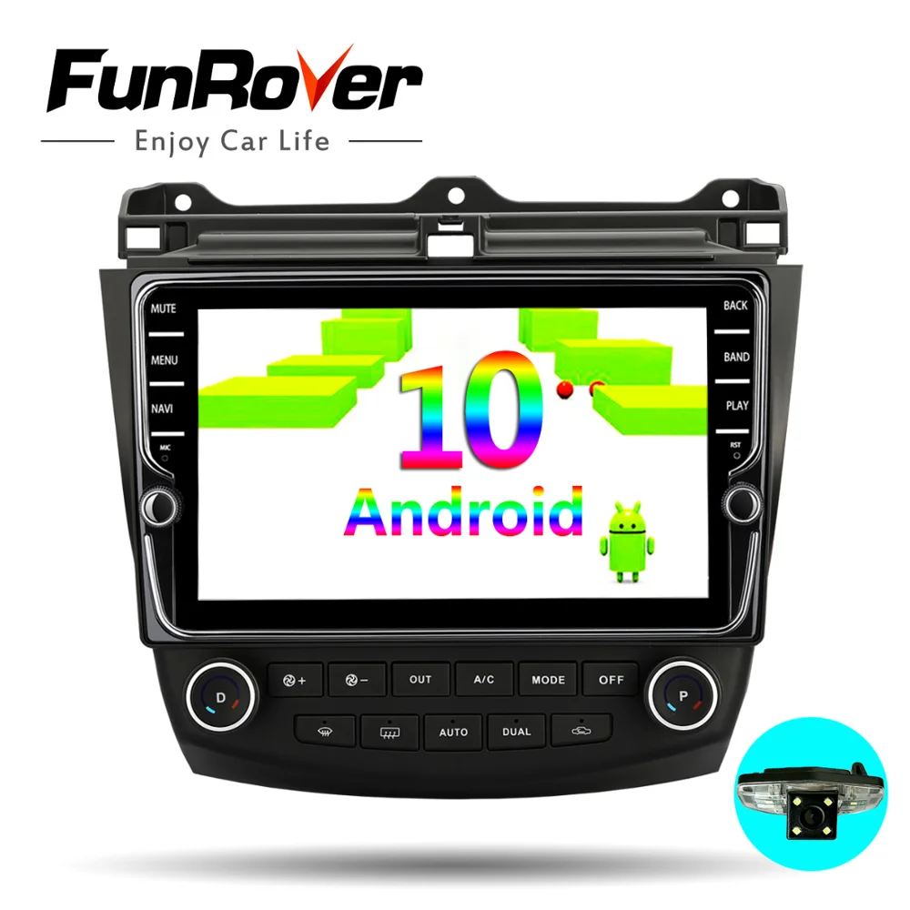 Funrover для Honda Accord 7 2003-2007 автомобильный мультимедийный видео плеер навигация 4G GPS