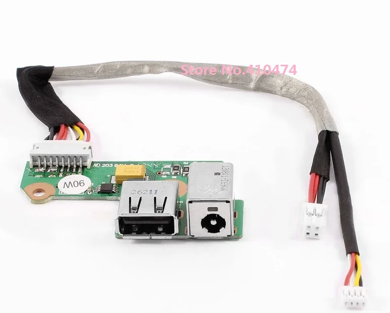 Новый разъем питания постоянного тока с кабелем плата USB 90 Вт для ноутбука HP Pavilion