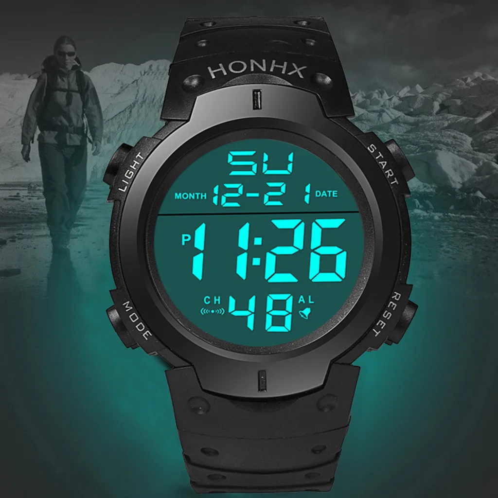 

Multi-Function Electronic Watch Men's Outdoor Sports Waterproof Alarm Led Digital Week Calendar Display Luxury Brand Men's Watch