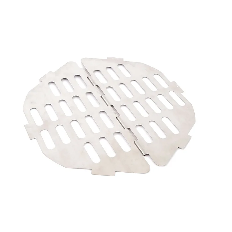 

Stainless Steel Barbecue Tray Stove Topper Plate safe durable hygienic Folding BBQ Grill Pan Hexagonal Cookware Accessories For