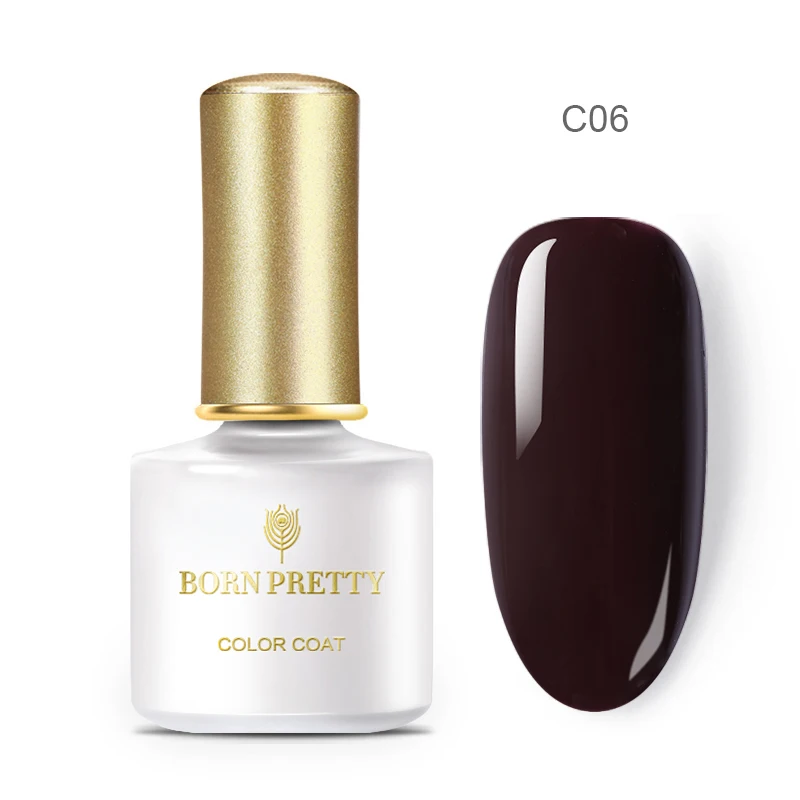 BORN PRETTY чистый цветной гель для ногтей, лак для ногтей, цветной лак для ногтей, отмачиваемый УФ светодиодный Гель-лак, базовое верхнее покрытие, 6 мл для маникюра своими руками - Цвет: C06