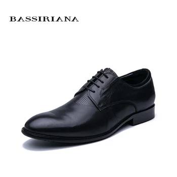 

Bassiriana 2020 new leather business shoes men formal oxfords spring autumn black men's handmade shoes