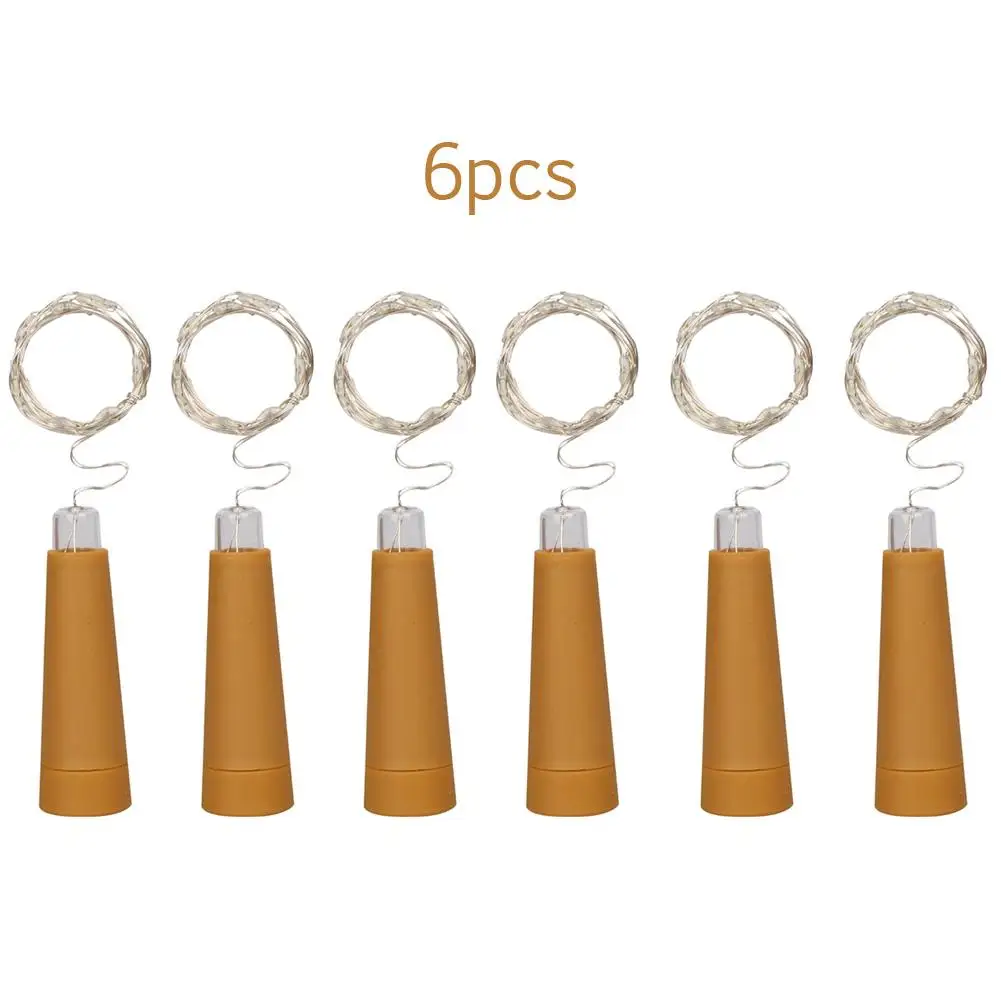 

6PCS 1M 10 Cork Light AAA Battery LED Cork Light String Wine Bottle Light Christmas Tree Decoration Copper String Light Cork Lig