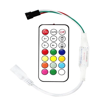 

LED rgb controller 21key RF remote mini WS2811 WS2812B 5v 12v 24v milight dimmer WS2812b strip light stap magic home