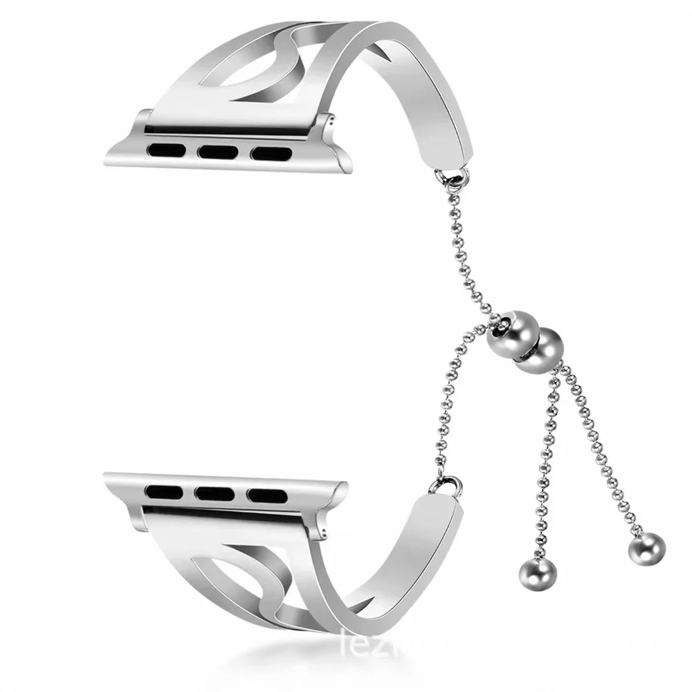Ремешок из нержавеющей стали браслет для Apple Watch s-браслет ремешок для Apple Watch 4 круглая подвеска-бусы для IWatch серии 4 3 2 1