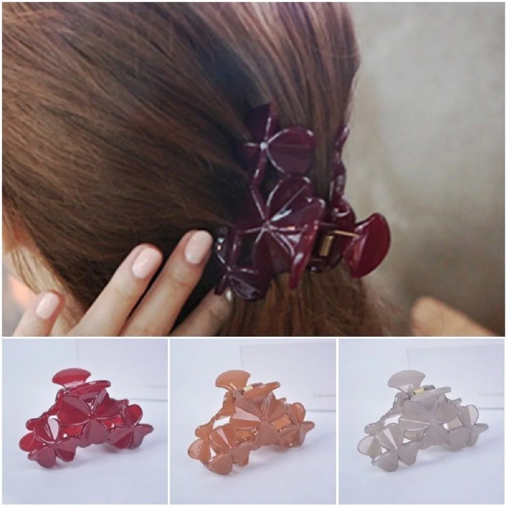 

Girls Lady Acrylic Hair Clip Hair Claw Hair Accessories Hair Crab Clamp Flowers Hair Clip Accessories Hairpins Ornament 2020