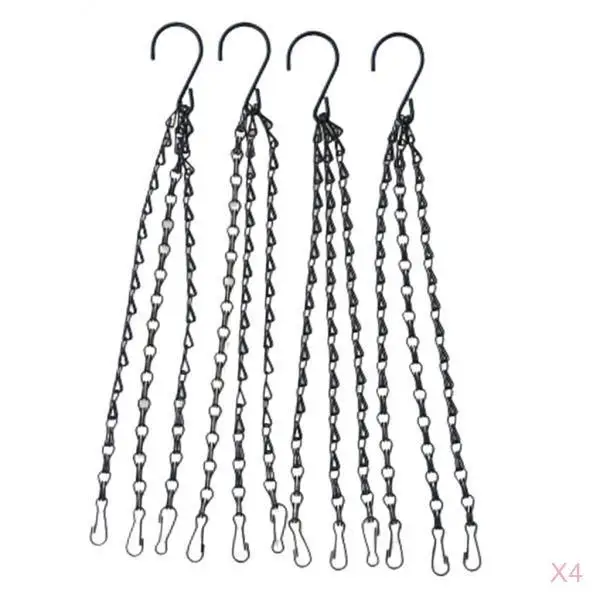 

16pcs Iron 15'' Plant Basket Hanging Chain Hooks Wind Chimes Hanging Hook