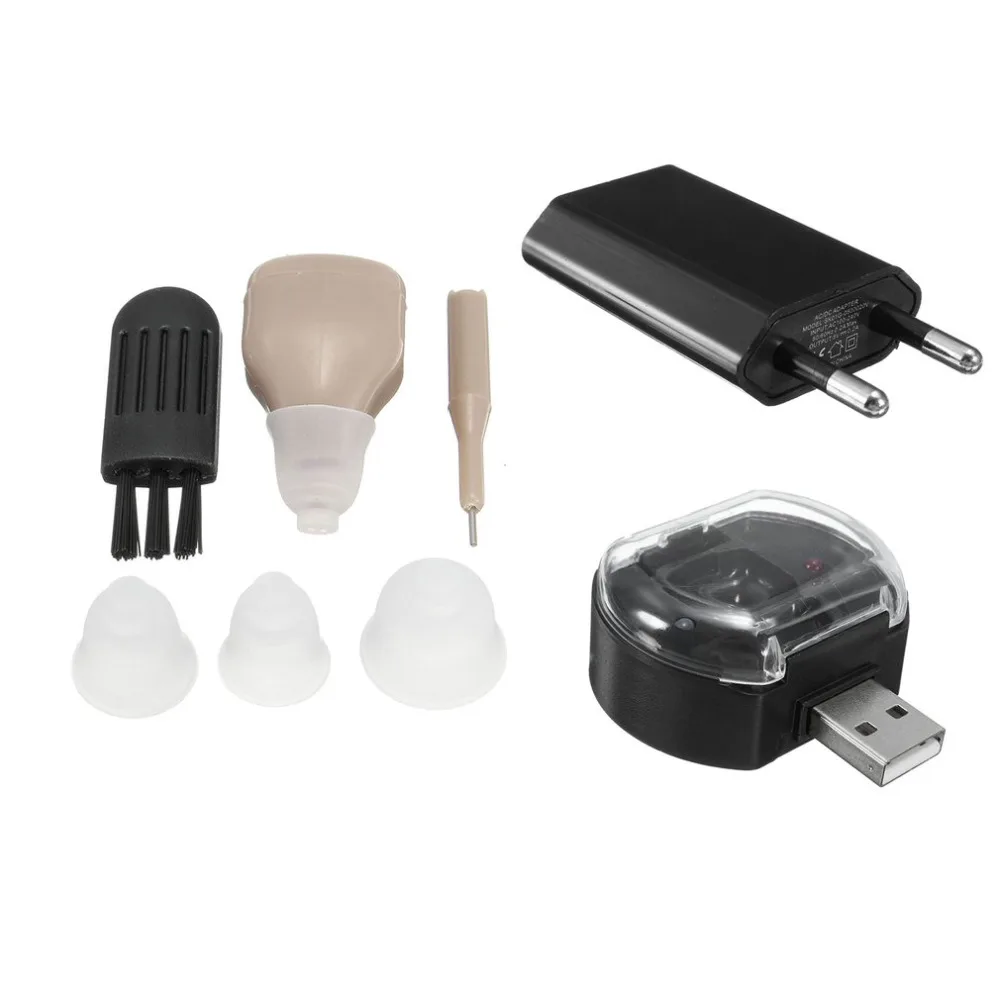 

Digital Hearing Aids Care Portable Small Invisible Sound Amplifie Rechargeable Mini Adjustable Tone In Ear HearingAid Amplifier