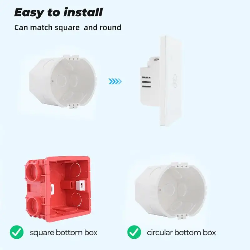 Wifi + Bluetooth Interruptor de Controle Plugue da ue Voz com Alto-falante Tuya 4 Gang Interruptor Inteligente Zero Fogo Único Branco Preto 1 - 2 3 10 Tuya 1 2 3 4 gang interruptor