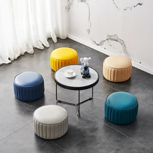 

Low PU Stool Home Living Room Round PU Leather 21CM Tabouret Children Stool Shoe Changing Stools For Door 스텝스툴 табурет