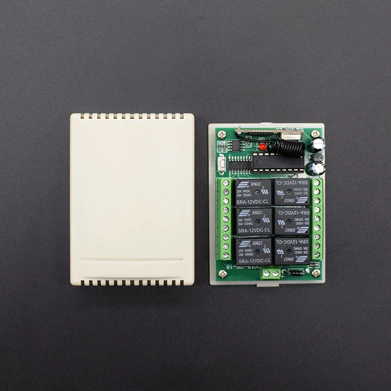 12 В 6CH пульт дистанционного управления RF беспроводной передатчик приемник узнать код 8 видов работы 433Nhz Макс 12 В DC