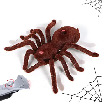 

Halloween Props Simulation Tricky Toy Remote Control Scary Plush Big Spider Shape Children Horror Tricky Toy