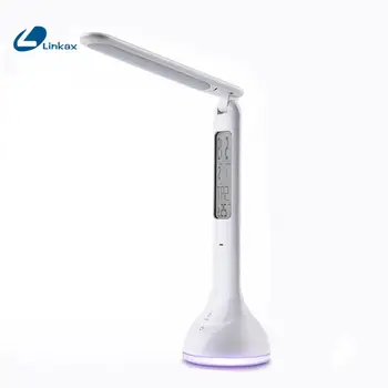 

LED Desk Lamp Foldable Dimmable Touch Table Lamp with Calendar Temperature Table Light Eye Protection Night Lights for Home