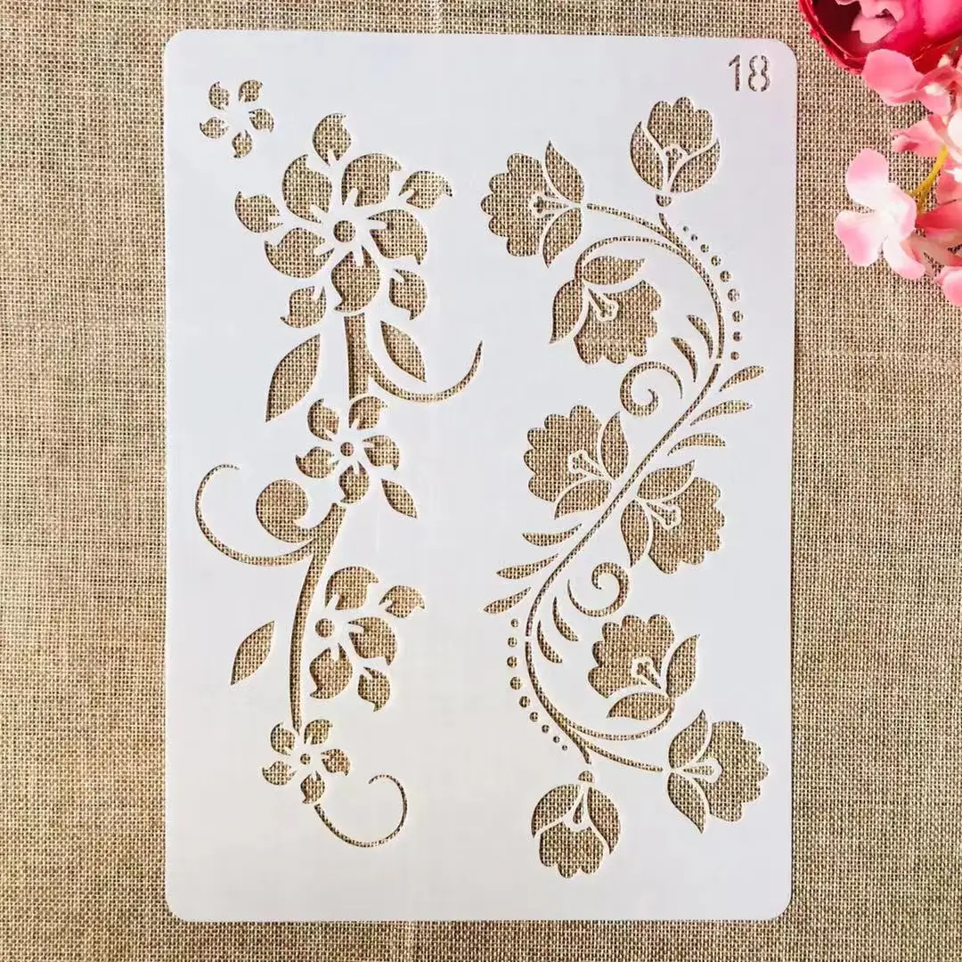 

1Pcs A4 29*21cm Flower Leaves Ivy DIY Layering Stencils Painting Scrapbook Coloring Embossing Album Decorative Template