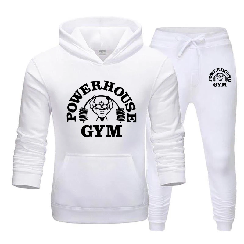Men's Sportswear Sets Casual Tracksuit 2 Piece Sweatshirt Sweatpants Suit Autumn Winter Hooded Thick Top
