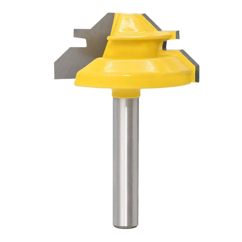 

45 Degrees Mortise Cutter 1/4*1-3/8 Grooving Router Bit Woodworking Puzzle Knife Milling Cuttters wood LIne Angle Cutter Bits