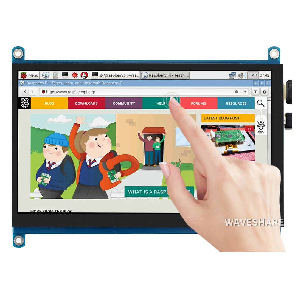 7 Pollici 1024 X600 Touch Screen Capacitivo Display Lcd Starter Kit Per Rpi Raspberry Pi 3 Modello B Plus 4 3B 4B 2Gb Jetson Nano B01