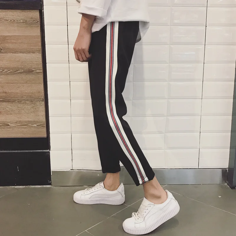 

Aberdeen Literature And Art Men's 2019 Autumn New Style Korean-style Stripes Couples Capri Pants Loose Casual Men's Hong Wave Ve