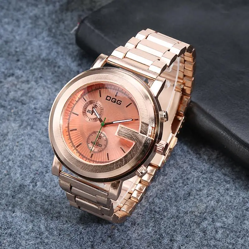 

DQG Watch Women and Men Watch Top Brand Luxury Waterproof Simple and Creative Clock Male Steel Strap Casual Quartz Watch Men