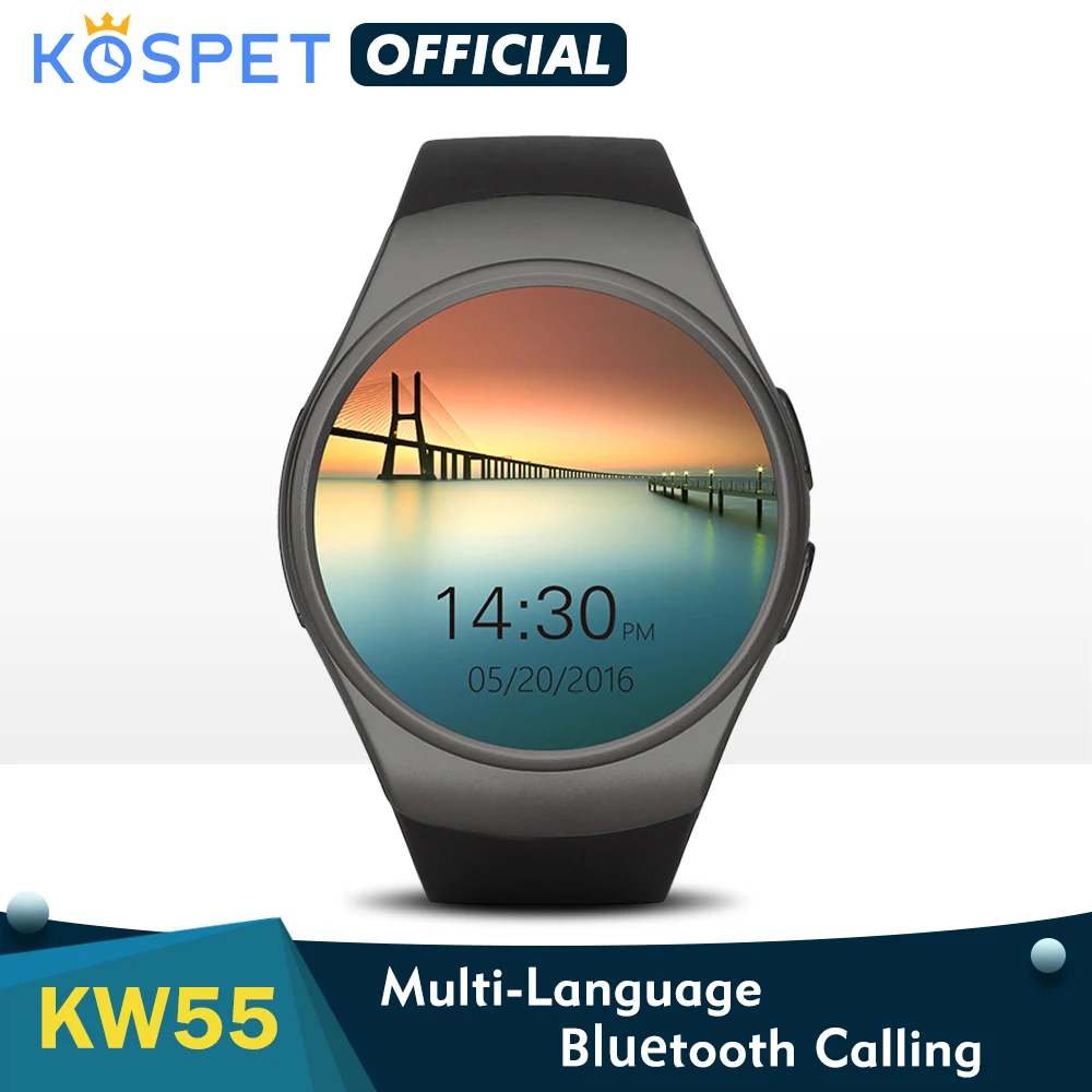 Умные часы KW18 с Bluetooth и вызовом для мужчин монитор сердечного ритма Tracket KW55 умные