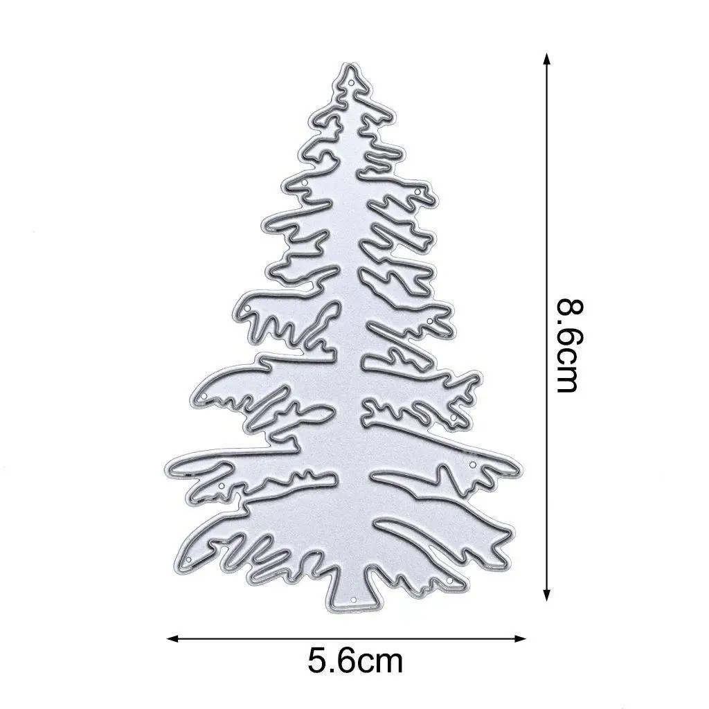 Рождественская зимняя снежная елка прорезной трафарет для окраски высечки для изготовления карт DIY лук Ремесло и подарочная упаковка