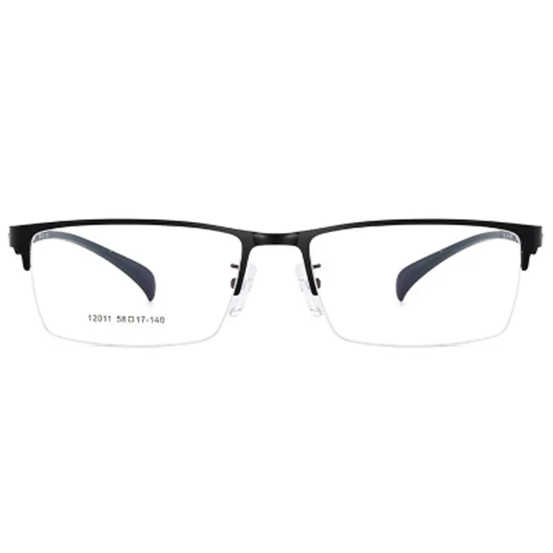 

New Fashion Business Large Frame Metal Half Frame Spectacle Frame Can Be Equipped With Myopia Lenses In Three Colors