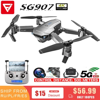 

FIJ Official SG907 5G WIFI GPS Drone 4K Wide Angle Gimbal Zoom Control FPV Adjustment Dual Camera Foldable Quadcopter Drone