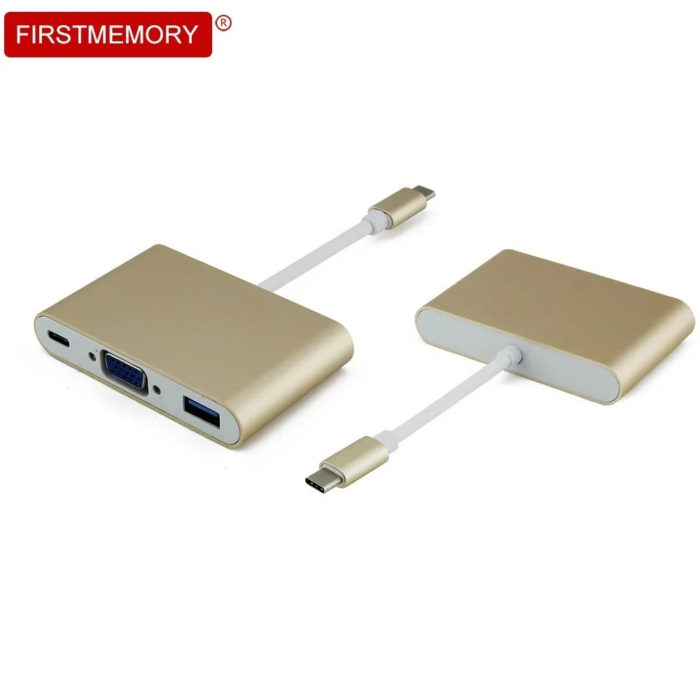 Разветвитель с 3 портами USB 1 VGA Type C на HDMI|USB-хабы| |