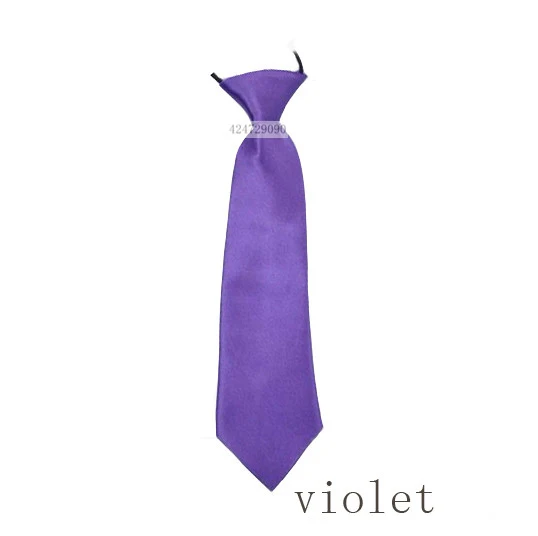 Детский Регулируемый галстук для мальчиков, атласный эластичный галстук, высокое качество, однотонный галстук, аксессуары для одежды HD0001a - Цвет: W004 10