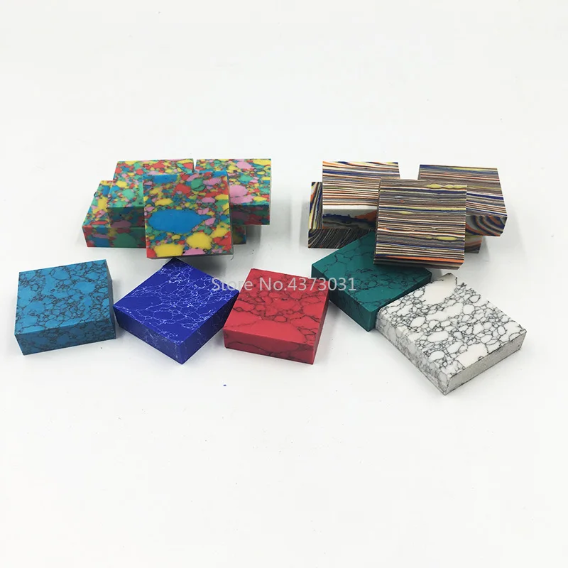 7-kinds-color-Artificial-Turquoise-DIY-knife-handle-material-For-Damascus-cutting-tool-septum-30x30x10mm (1)