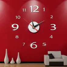 Американский запас 3D DIY настенные часы домашнее современное оформление Кристалл зеркальный Винил Искусство стикер наклейка
