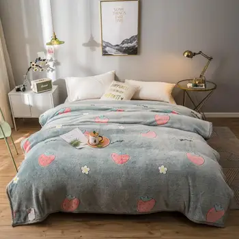 

20 Blanket Plush Bed Covers For Sofa Soft Adult Plaid Throw Blankets Bedspread for the Couch Dropshipping SK