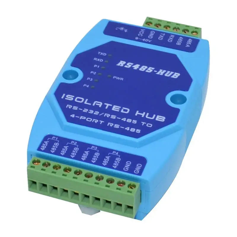 

Industrial grade optical isolation 4-channel RS485 hub sharing device 485 splitter 485hub 1 in 4 out
