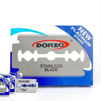 

DOREO Men Safety Sahver Razor Blade Stainless Steel Old Fashioned Manual Double-sided Blade Hairdressing Barber Tools