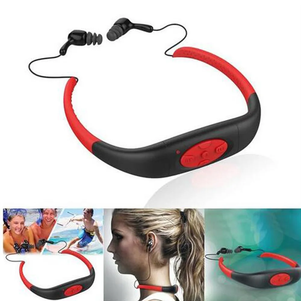 Новейшая Водонепроницаемая bluetooth-гарнитура для плавания, серфинга, дайвинга, Спортивная гарнитура с Bluetooth, водонепроницаемая fm-радио, mp3-плеер
