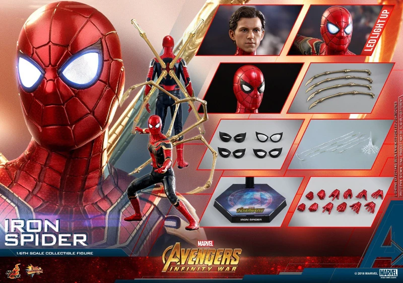 Iron-Spider 15cm Actionfigur mit LED Marvel Comics MCU Avenger Superheld NEU 