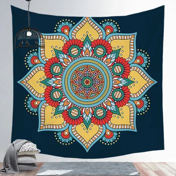 

Fuwatacchi Mandala Style Printed Tapestry Macrame Wall Hanging Fabric for Farmhouse Boho Home Decoration Psychedelic Tapestries