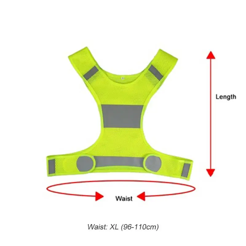 Открытый светоотражающий жилет превосходное мастерство хорошая прочность регулируемый высокая видимость жилет безопасности для ночных пробежек