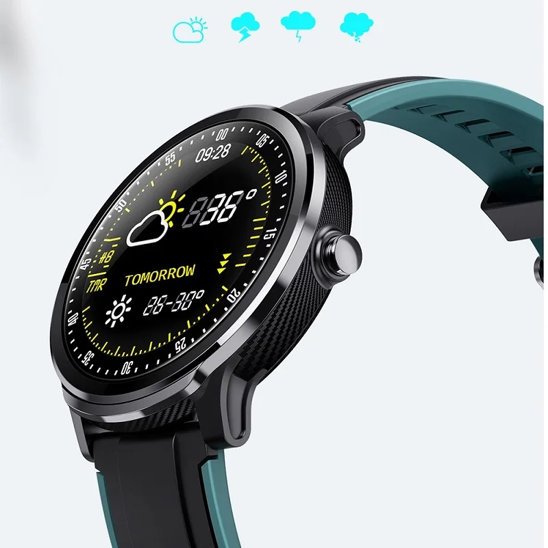  SN80 Smart watch IP68 Waterproof 1.3 inch Full touch round screen Blood Oxygen Men Sport Smartwatch - 4000191017397