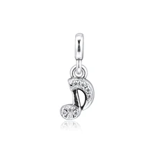 Beads fits For Bracelets Necklaces 925 Sterling-Silver-Jewelry Signature Me My Musical Note Charms Free Shipping