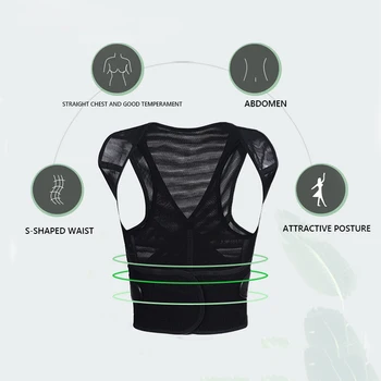 

2020 Premium Adjustable Shoulder Posture Back Brace Correction Band Clavicle Support Posture Corrector for Men and Women