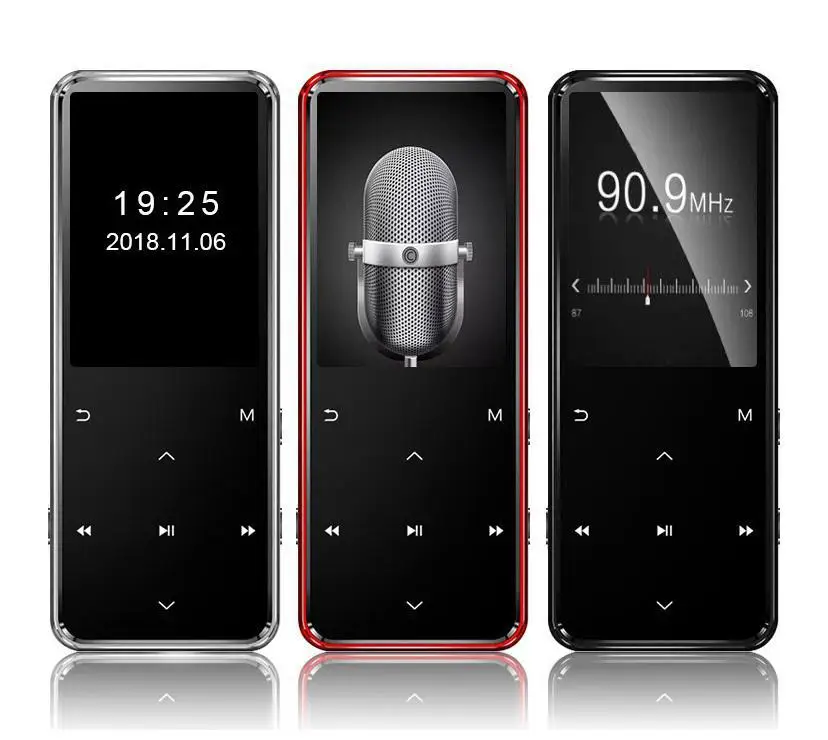 MP4 плеер с bluetooth lecteur музыкальный плеер Портативный mp 4 медиа тонкий 1,8 дюймов сенсорные клавиши fm Радио Видео Hifi TFT экран