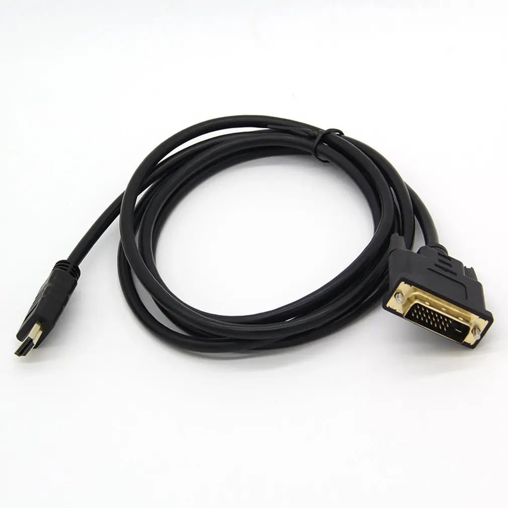 Кабель HDMI-совместимый с DVI мужской адаптер 24 + 1 Мужской золотым покрытием 1080P для