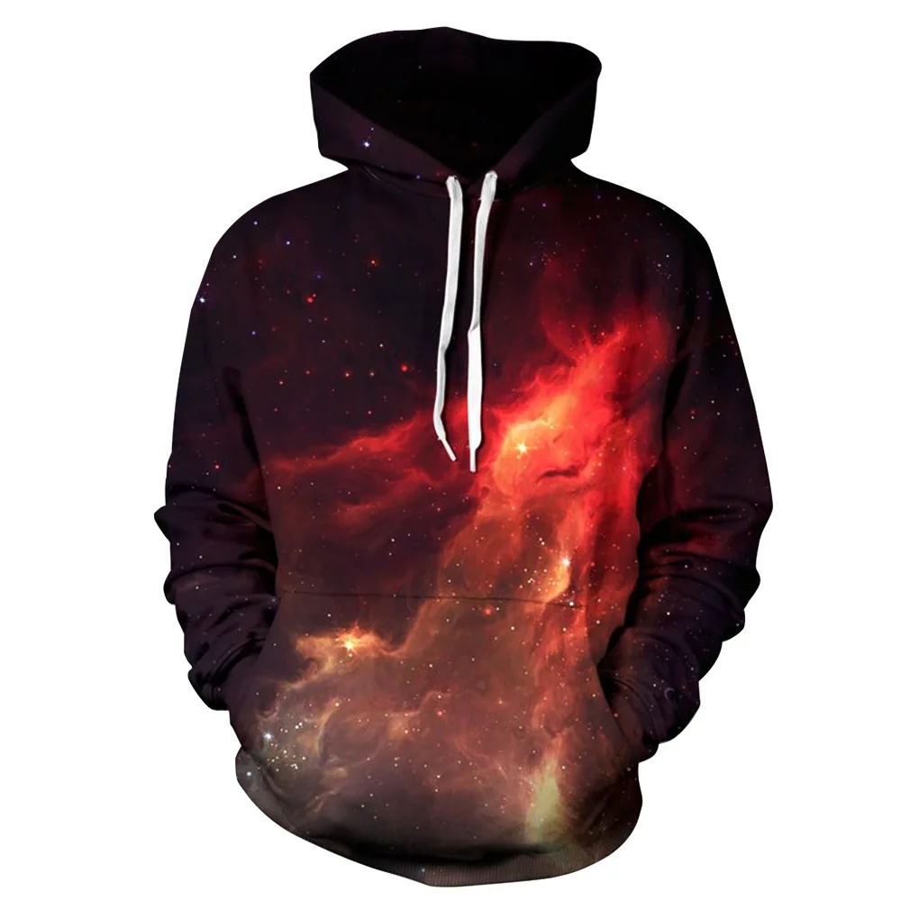 

2020 autumn couple models colorful spiral starry sky 3d digital printing pattern long sleeve sweatshirt HOB-AA05