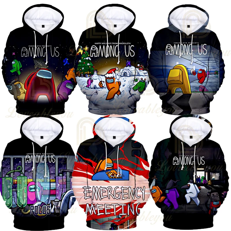 

2020 New 3D Print game Among Us Sweatshirt Streetwear High Quality Fashion Casual Tracksuit Loose Sweatshirt Unisex Pullover