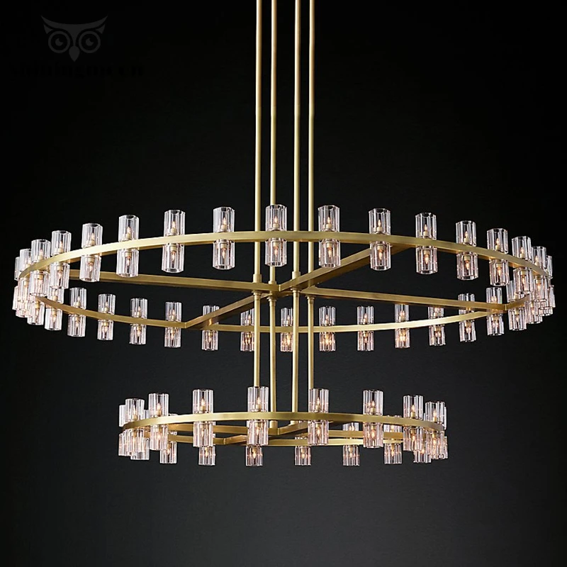 

Nordic Luxury Crystal Gold Chandelier Lighting Modern Led Home Decor Lighting Fixtures Large Crystal Hotel Hall Hanging Lamp