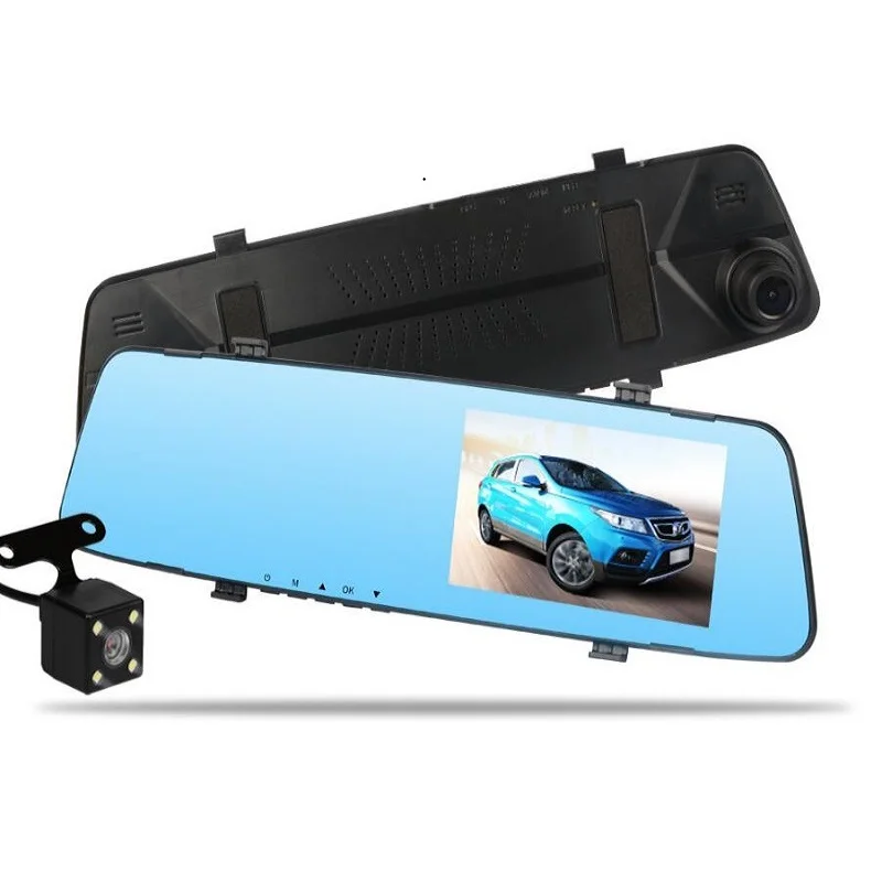 Автомобильный видеорегистратор FHD 1080P 4,5 дюймов, видеорегистратор, зеркальная камера, двойной объектив с камерой заднего вида, Автомобильный регистратор, автомобильный видеорегистратор