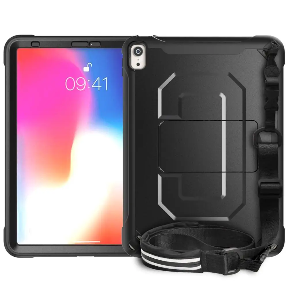 Для ipad Pro 11 дюймов чехол для Coque Apple ipad Pro 11 дюймов чехол Solf TPU кожа и Жесткий ПК без держателя ручки - Цвет: Black