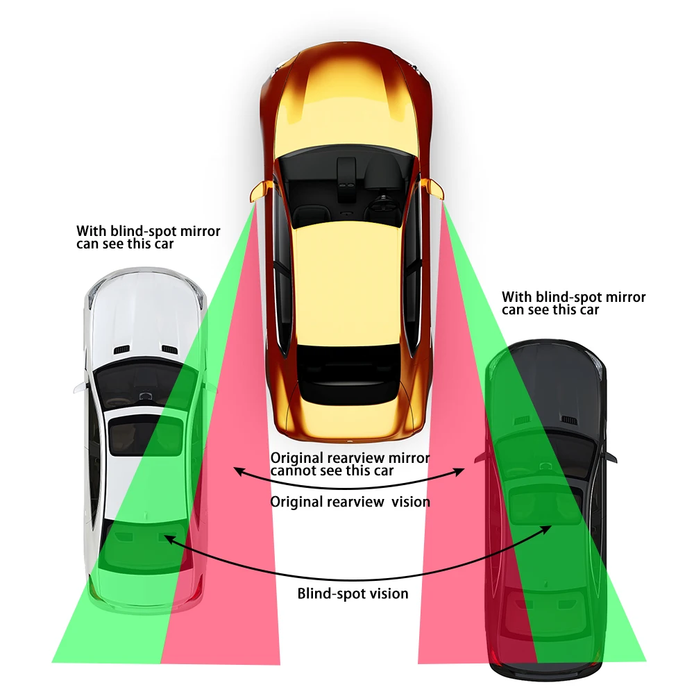 Car Mirror Convex Glass Auxiliary Rear View Blind Spot Dead Angle Tools Snap Way for Parking PDC Assist Automobile Accessories
